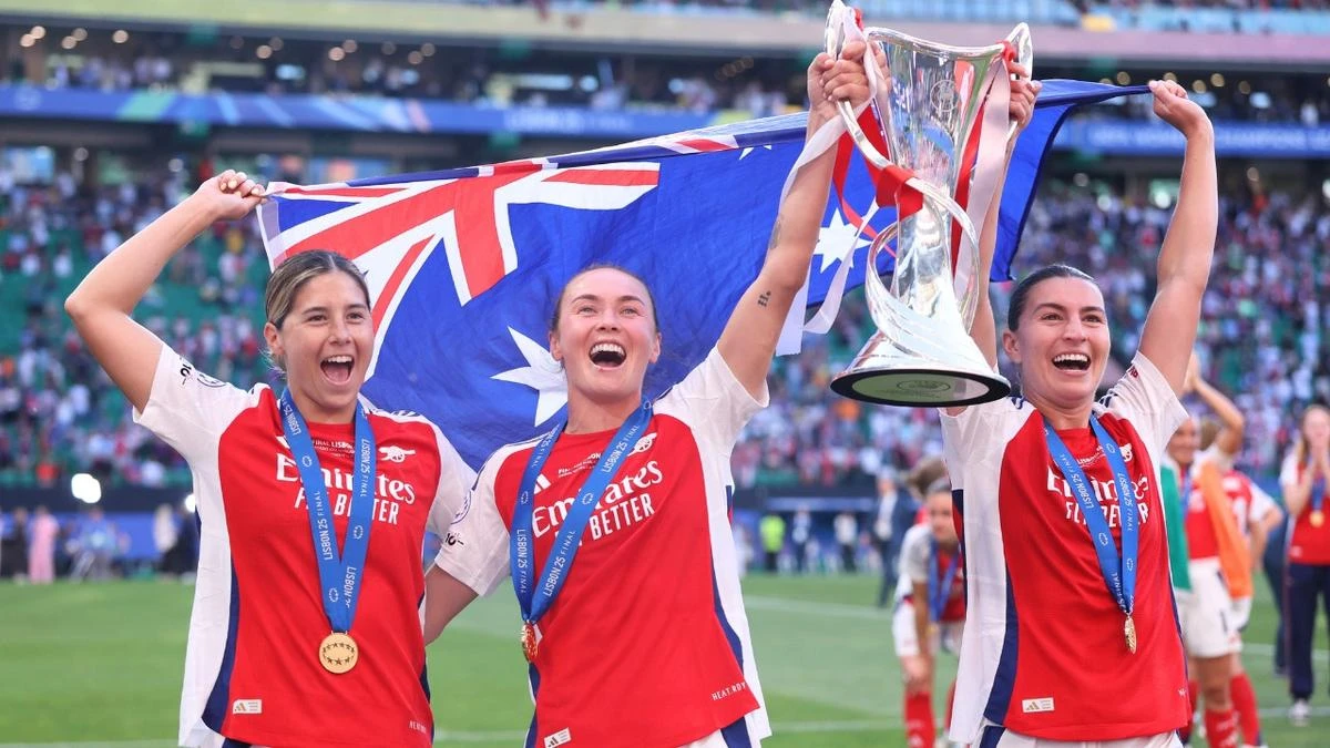 Matildas trio pull off major shock to lift Champions League trophy