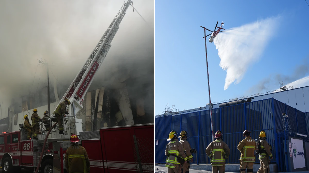 Warehouse fire rages on after days