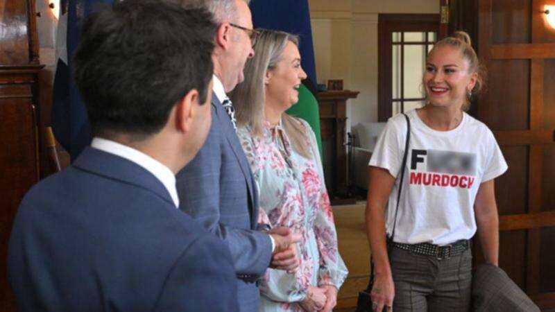 Grace Tame’s provocative act at prime minister’s Australian of the Year morning tea