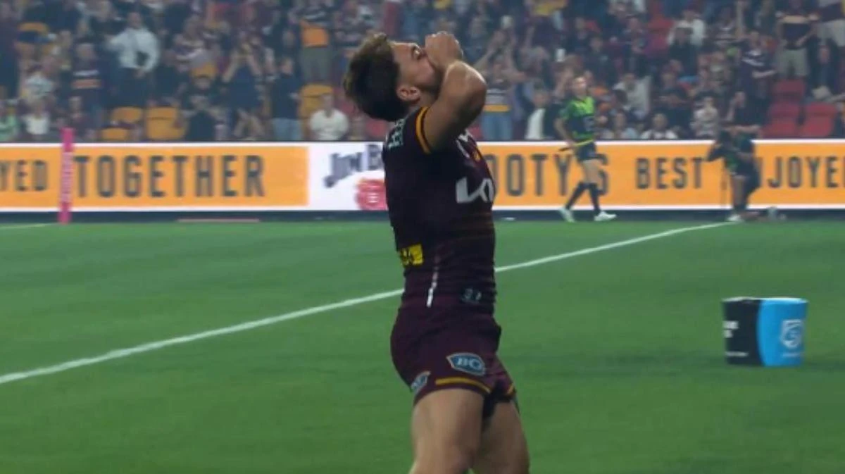 Reece Walsh mocks toilet water saga with cheeky celebration