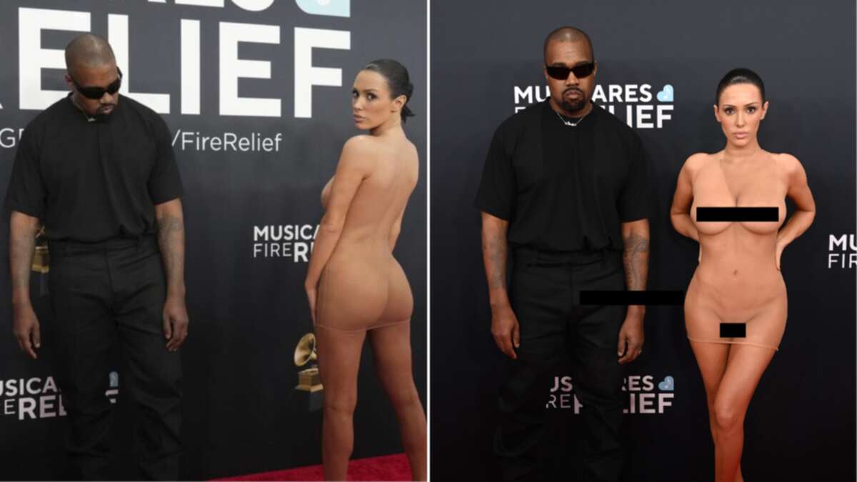 Kanye West makes sad statement about wife after nude Grammys stunt