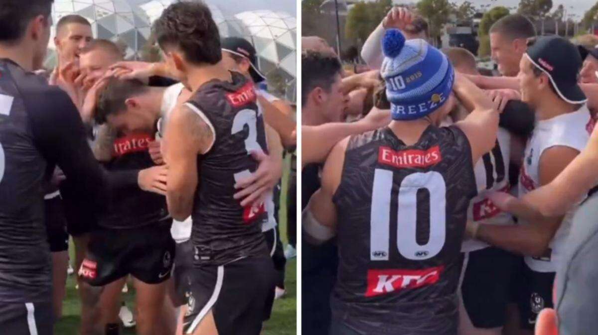 Teammates go crazy as Collingwood star locked in for shock return