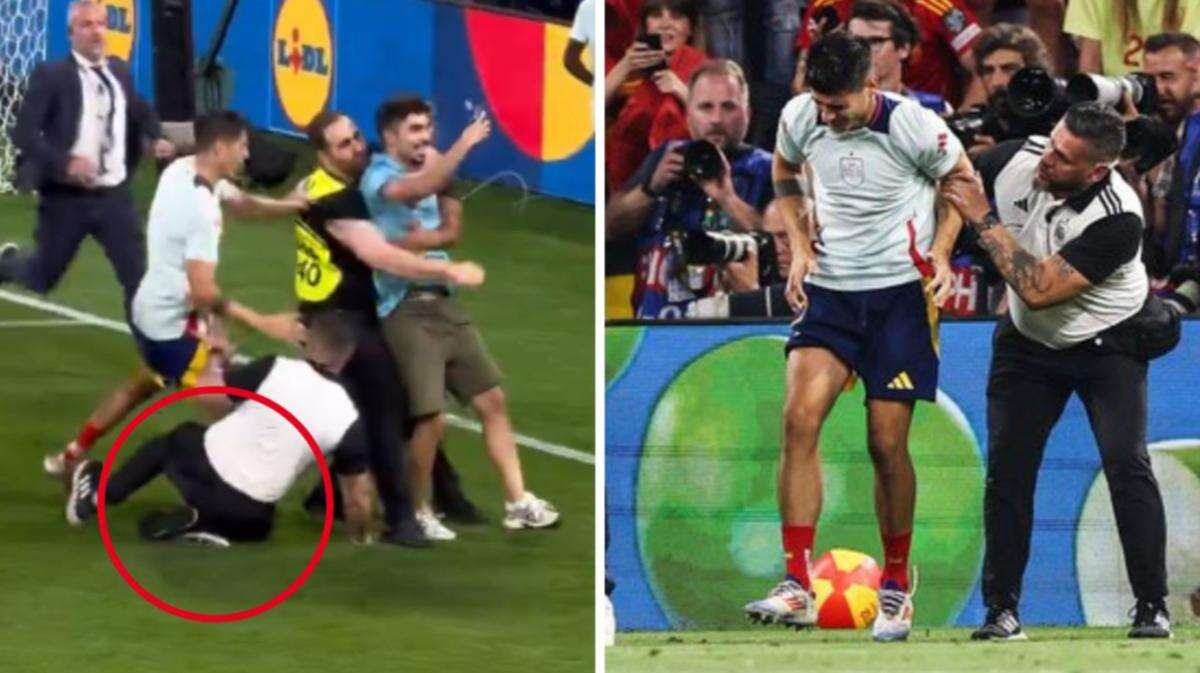 Spain captain injured by security guard in chaotic scenes