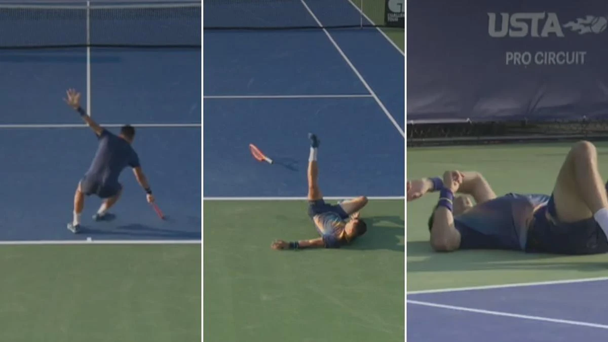 Bernard Tomic calls it quits after falling over on match point