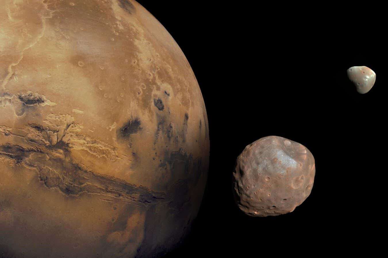 The moons of Mars may have been formed in an icy planetary collision