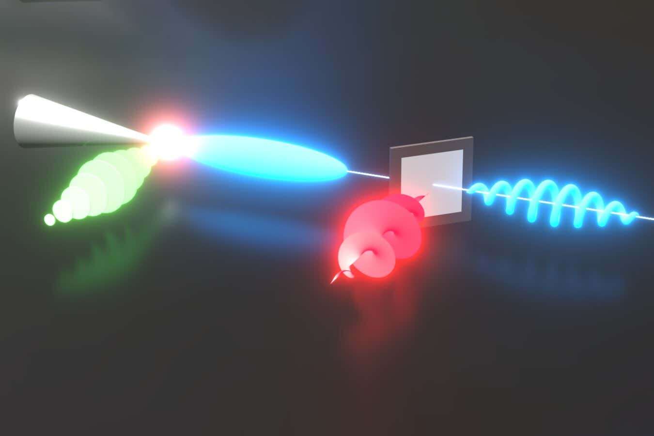 Laser helps turn an electron into a coil of mass and charge