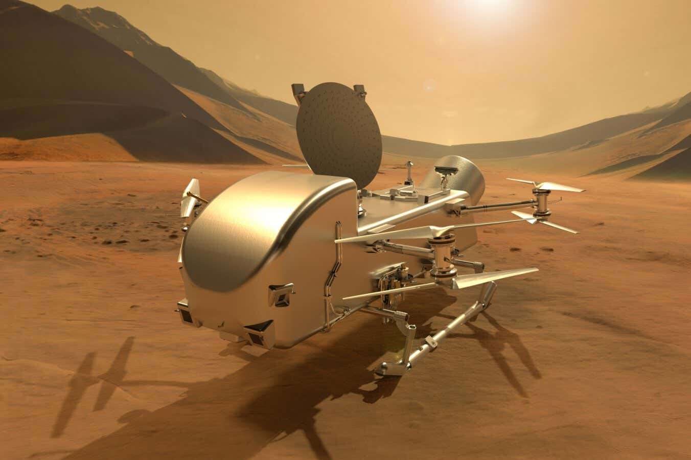 Rolling boulders on Titan could threaten NASA's Dragonfly mission