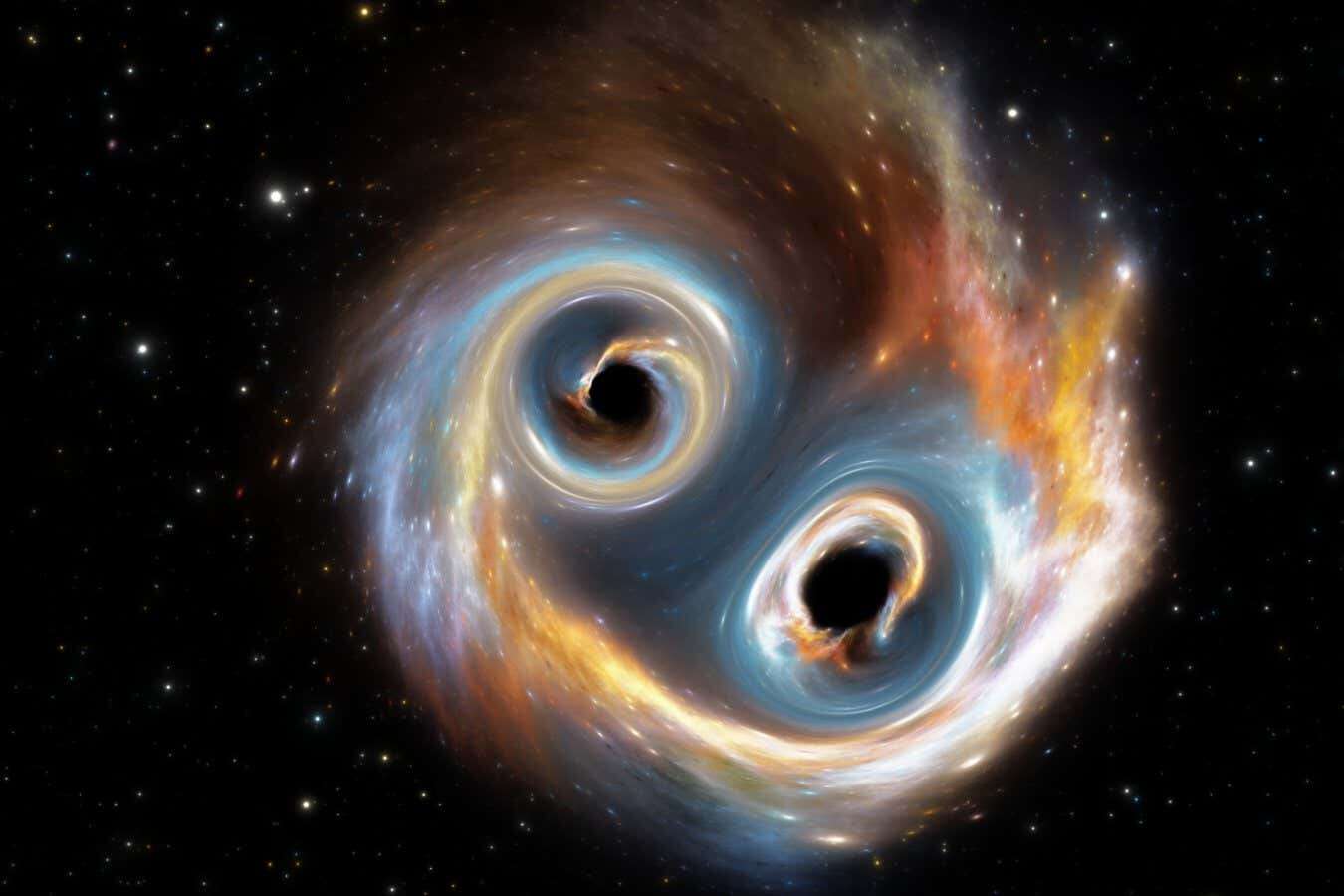 Dark matter may solve the mystery of how colossal black holes merge