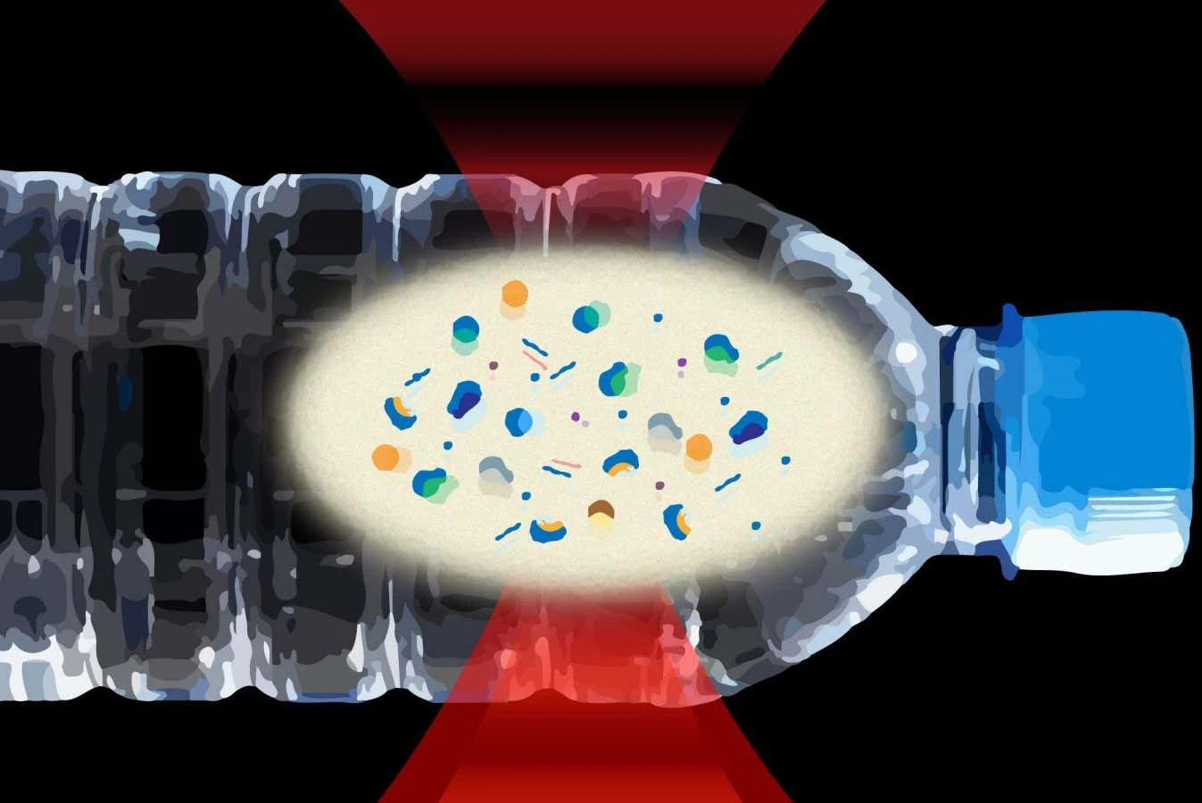 There can be 240,000 plastic particles in a litre bottle of water