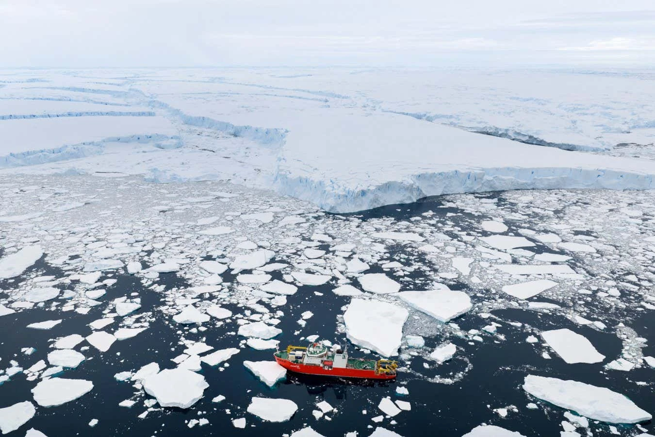 The ‘doomsday’ glacier’s giant ice shelf is about to break away