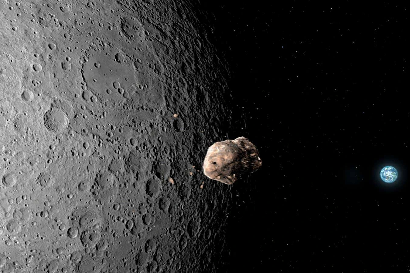 Asteroid on collision course with moon could fire shrapnel at Earth