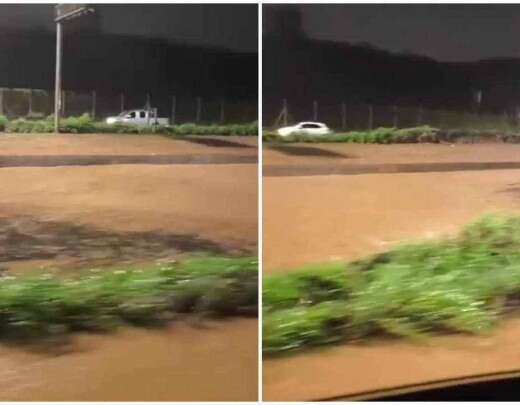 Anel RodoviÃ¡rio fica alagado nos dois sentidos durante temporal em BH