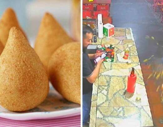 VÃ­deo: homem leva susto ao lanchar âcoxinha explosivaâ