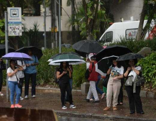 BH estÃ¡ sob alerta de chuva com raios e rajadas de vento atÃ© sexta (8/11)