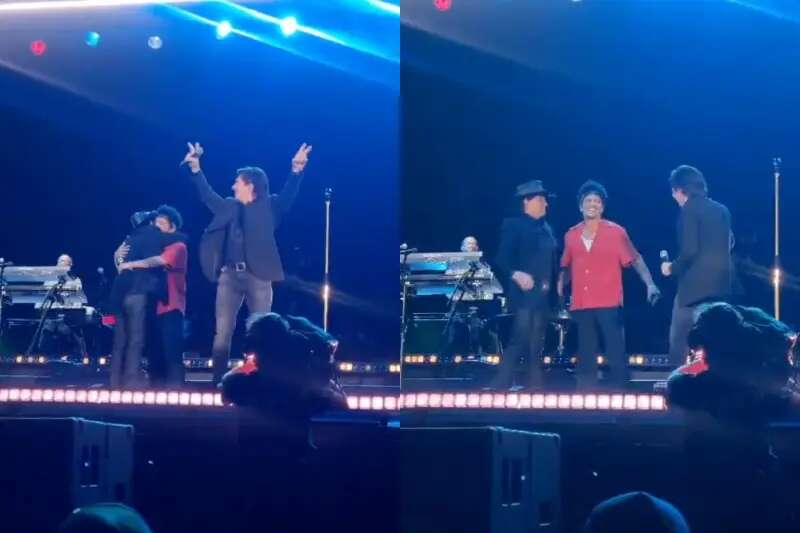 Bruno Mars convida ChitÃ£ozinho e XororÃ³ para cantar 'EvidÃªncias' em SP