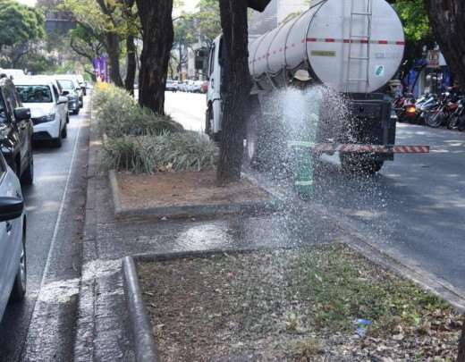 CalorÃ£o: quem rega as Ã¡rvores e plantas nas ruas e avenidas de BH?