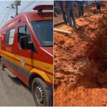 MG: trabalhador Ã© soterrado em obra e bombeiros fazem atÃ© escavaÃ§Ã£o manual