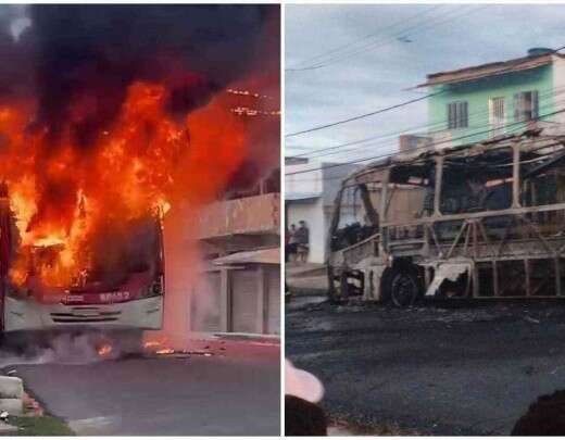 Grande BH: incÃªndio em Ã´nibus atinge fiaÃ§Ã£o e 67 imÃ³veis ficam sem energia