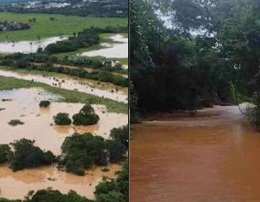 Alagamentos e rompimento de barragem agrÃ­cola preocupam autoridades de UnaÃ­