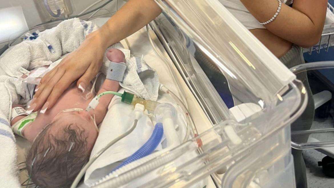 Baby born after mum falls 10 stories from building