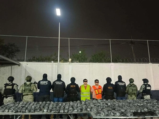 Capturan a Noel y Evaristo con 188 kilos de cristal en Nuevo León