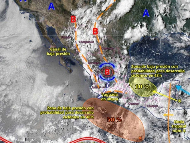 Clima en México este 27 de junio de 2025: Prevén lluvias por zona de baja presión