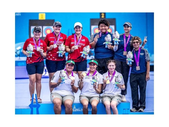 Maya Becerra, Mariana Bernal y Adriana Castillo logran oro histórico en Mundial de Tiro con Arco 2025