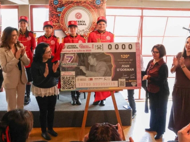 Lotería Nacional celebra el legado de Juan O'Gorman con billete especial