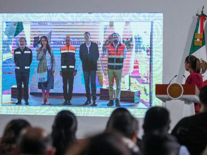 Sheinbaum da banderazo a tramo ferroviario Querétaro-Irapuato