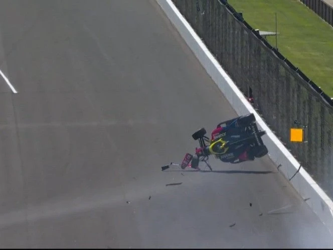 VIDEO: El fuerte accidente en las prácticas del viernes de Indy 500