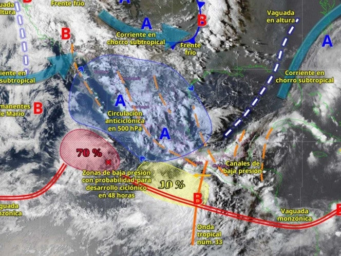 Clima en México este 19 de septiembre: Zona de baja presión y monzón provocarán lluvias en estos estados 