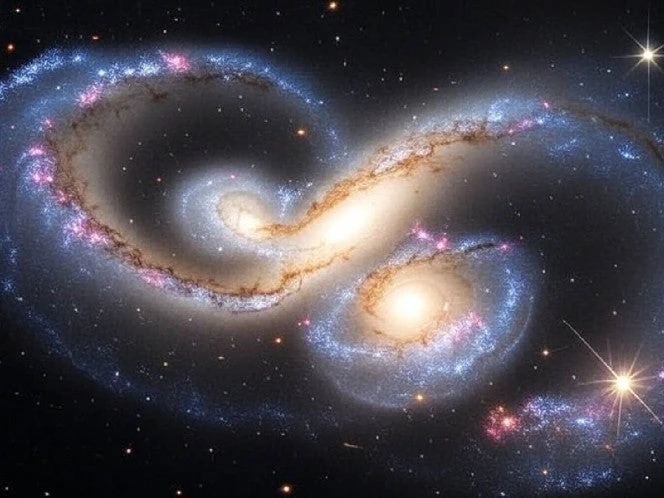 Astrónomos captan dos galaxias colisionando en un combate estelar