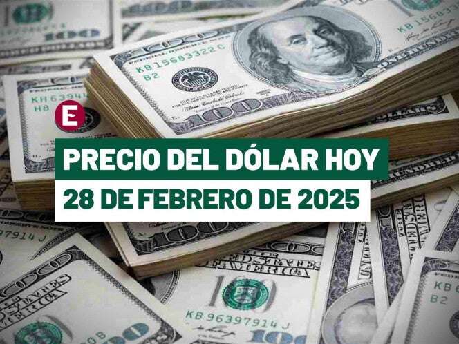 Precio dólar hoy a peso mexicano, 28 febrero 2025. Tipo cambio bancos México