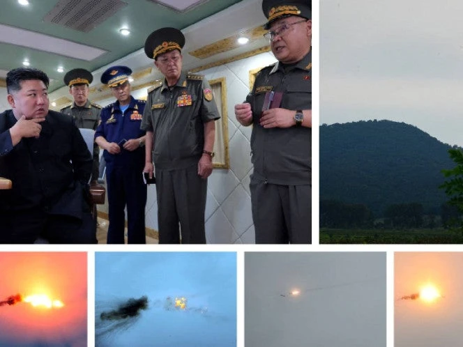 Corea del Norte prueba dos nuevos misiles de defensa aérea bajo supervisión de Kim Jong Un
