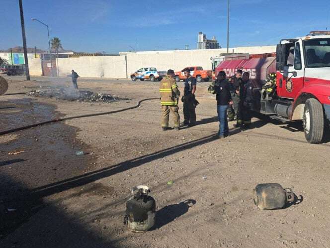 Estufa de gas provoca incendio en campamento migrante