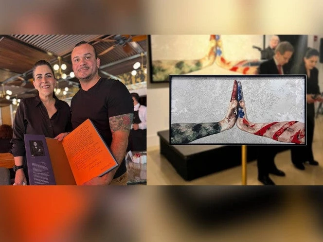 Karla de Lara obsequia a Llorens obra que simboliza unión México EU