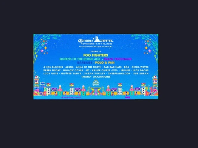 Foo Fighters encenderán el Corona Capital 2025 con su esperado regreso a México