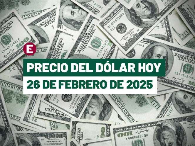 ¡Peso, con pérdida marginal! Precio del dólar hoy 26 de febrero de 2025