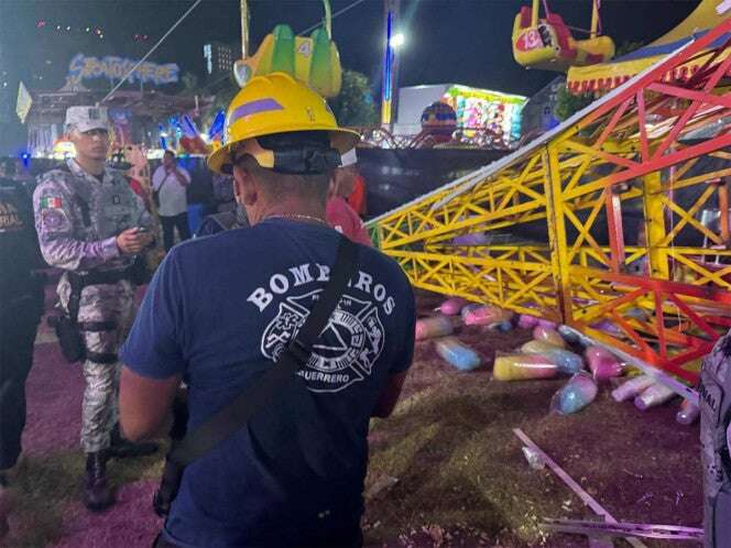 VIDEO: Grave accidente en Acapulco; juego mecánico se desploma en plena feria navideña