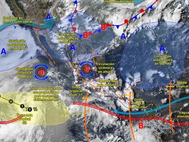 Clima en México este 1 de agosto de 2025: Continuarán las lluvias en gran parte del país