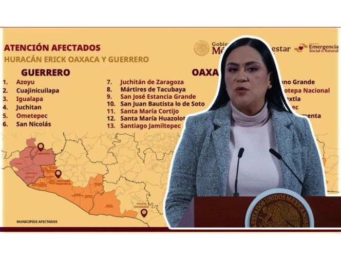 Gobierno federal entregó 2 mmdp a afectados por el paso del huracán 'Erick' en Guerrero y Oaxaca
