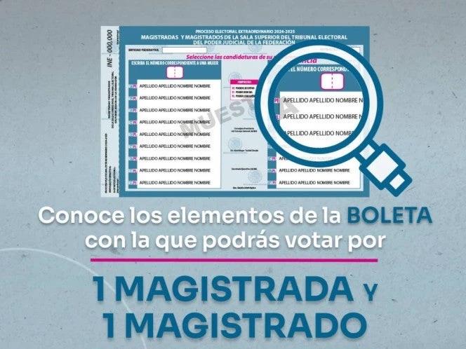 Elección judicial: INE presenta simulador de boletas para ensayar el voto 