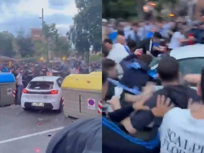 Atropellamiento masivo afuera de un estadio de fútbol en Barcelona. VIDEOS