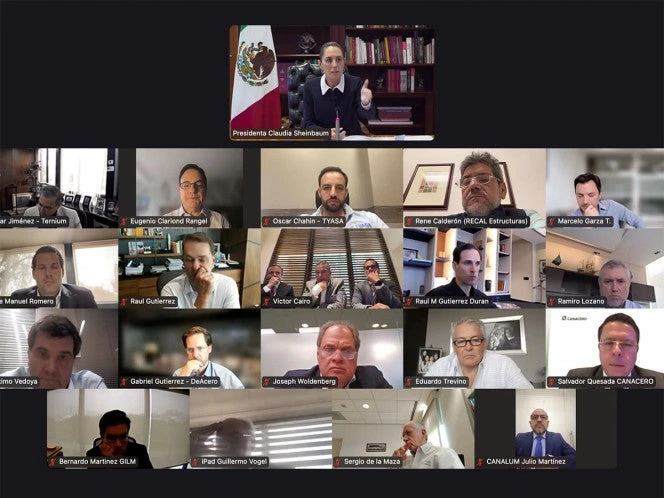 Sheinbaum se reúne con empresarios del acero y aluminio; analizan impacto de aranceles