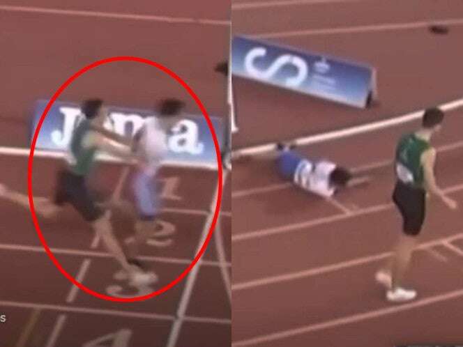 Polémico gesto en el atletismo: Empujó a su rival en la meta