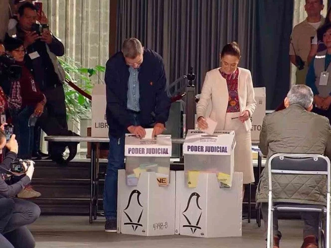 Claudia Sheinbaum vota en histórica elección del Poder Judicial: ‘¡Que viva la democracia!’