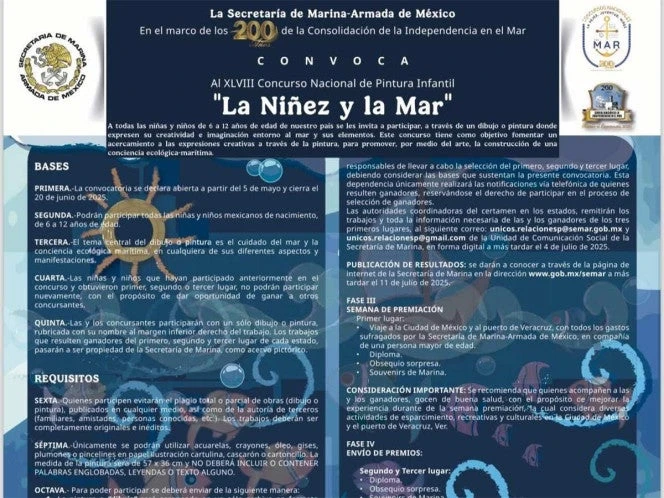 Lanzan la edición 48 del Concurso Nacional de Pintura Infantil “La Niñez y la Mar”