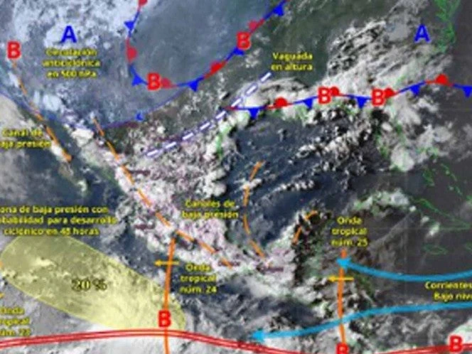 Clima en México hoy sábado 23 de agosto de 2025: lluvias intensas y calor extremo en varios estados