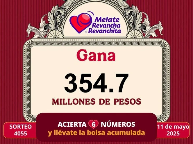 Melate: Resultados del sorteo del 11 de mayo de 2025