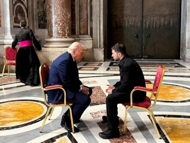 Zelesnky y Trump hablaron de defensa aérea y sanciones económicas en el Vaticano